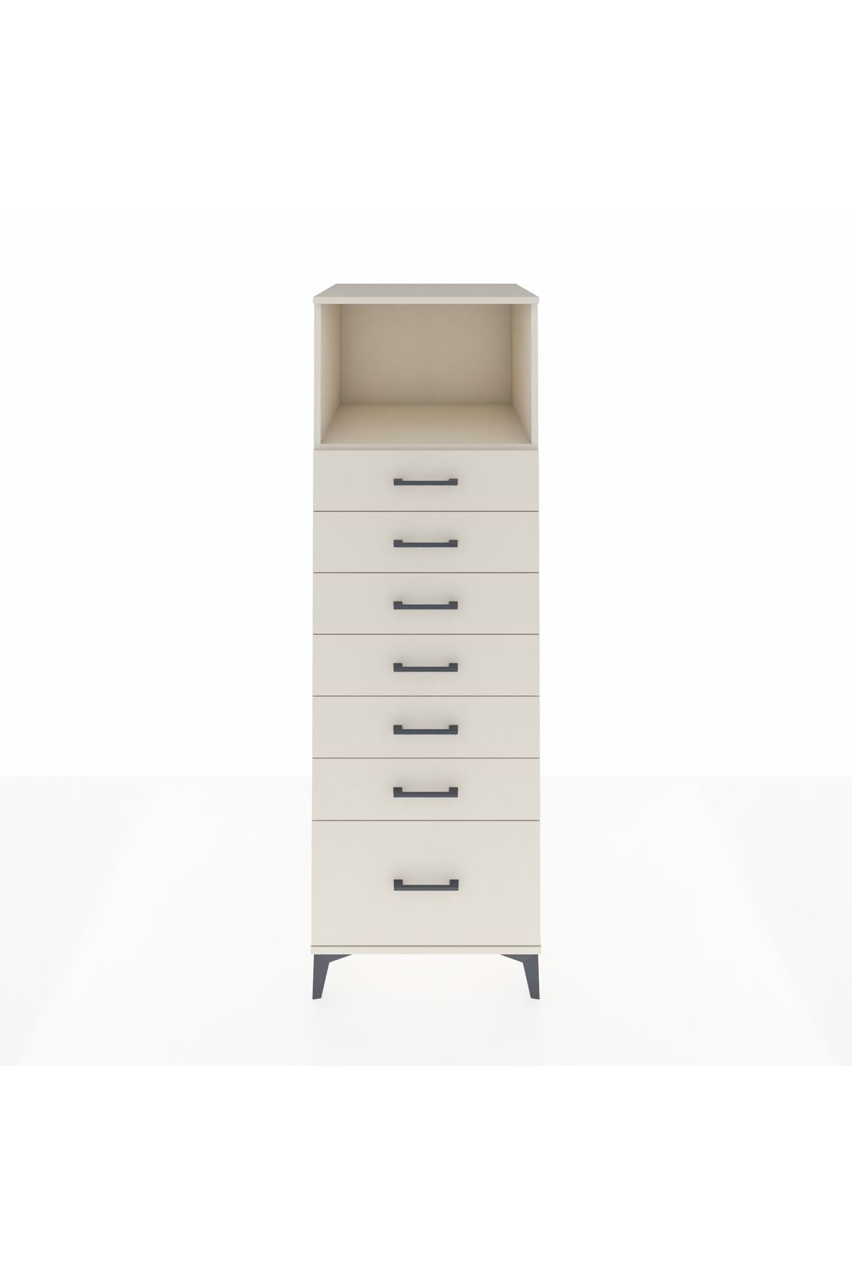 Kronos Dolap Tek Raflı 7 Çekmeceli 60x59x182 Aytaşı-Aytaşı