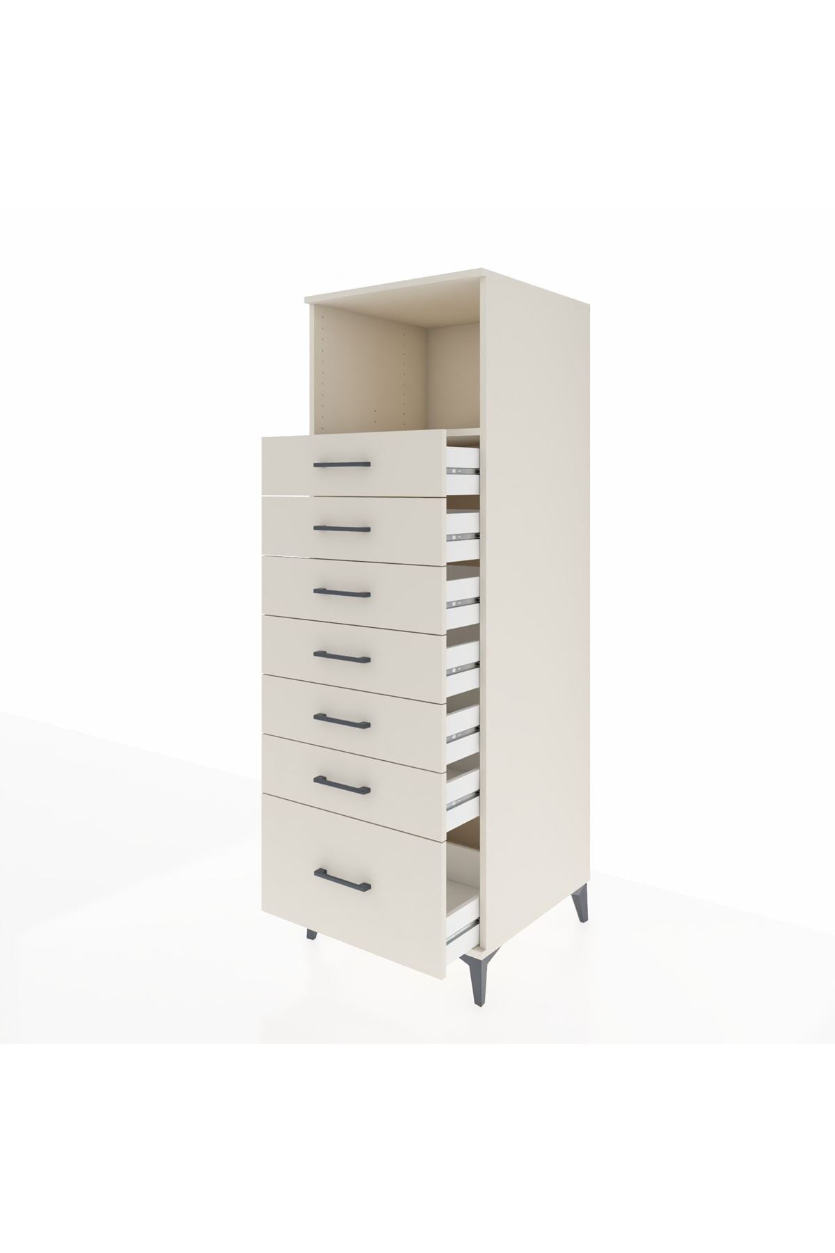 Kronos Dolap Tek Raflı 7 Çekmeceli 60x59x182 Aytaşı-Aytaşı