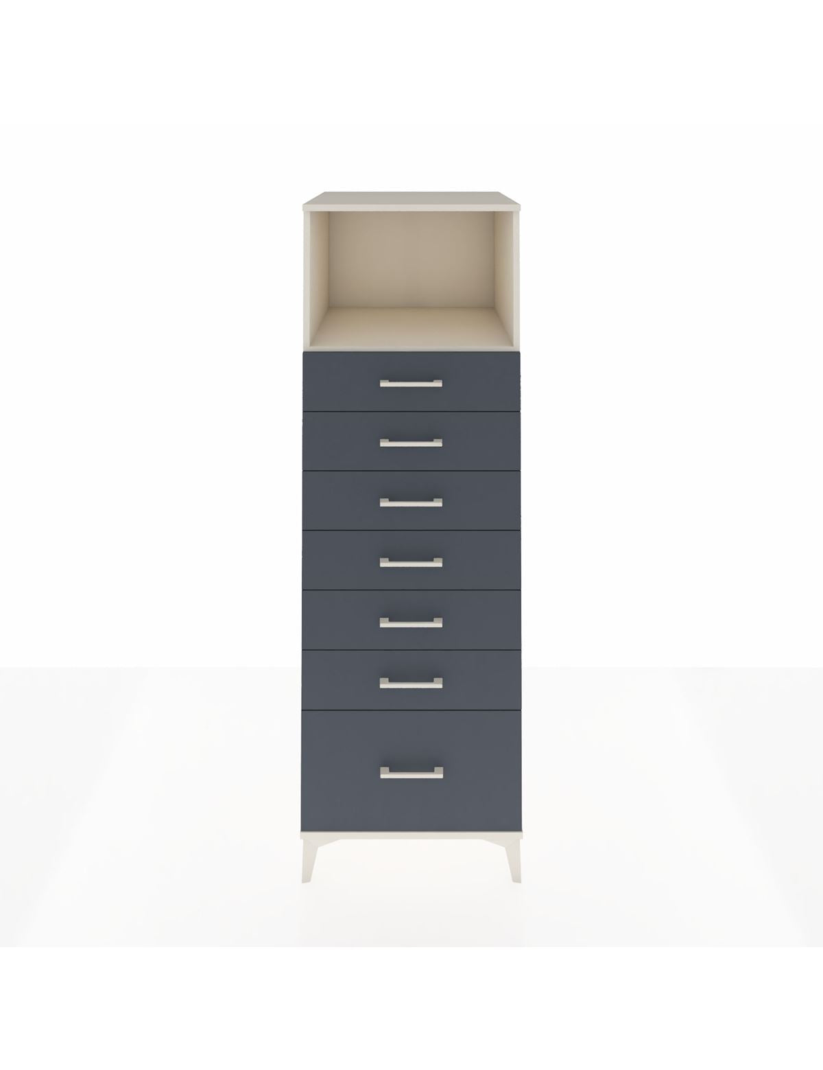 Kronos Dolap Tek Raflı 7 Çekmeceli 60x59x182 Aytaşı-Antrasit