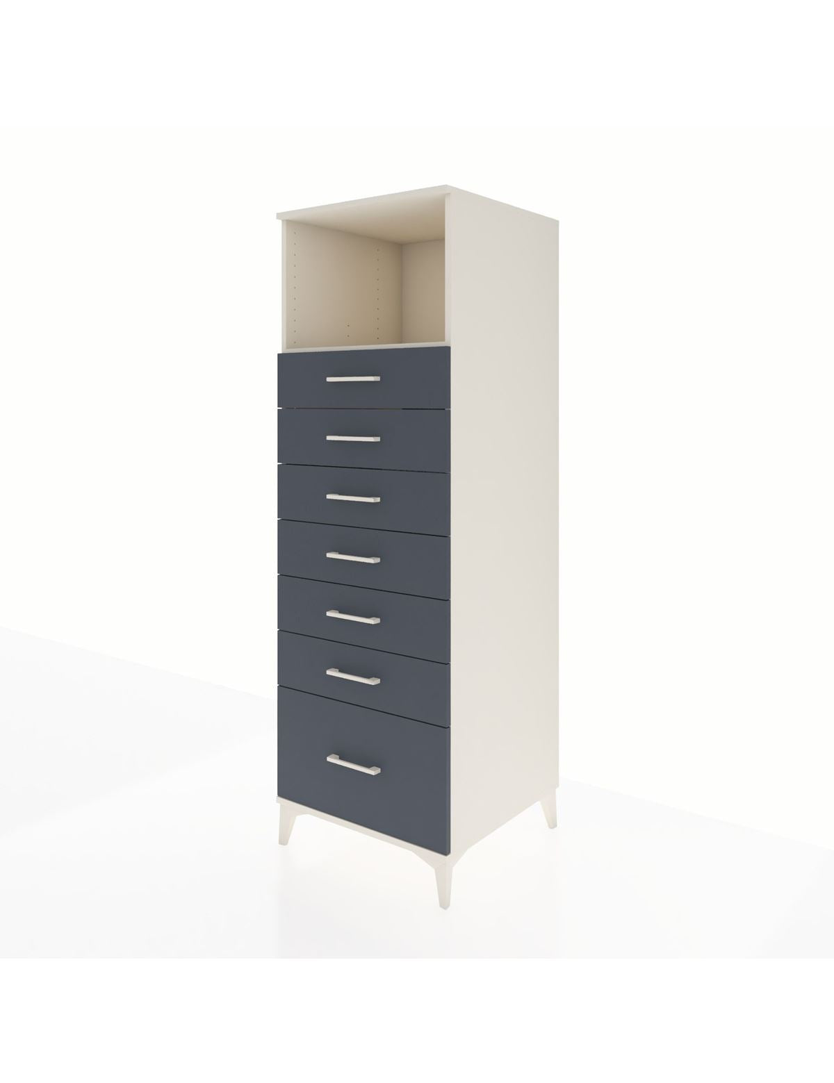 Kronos Dolap Tek Raflı 7 Çekmeceli 60x59x182 - S89M038V2C