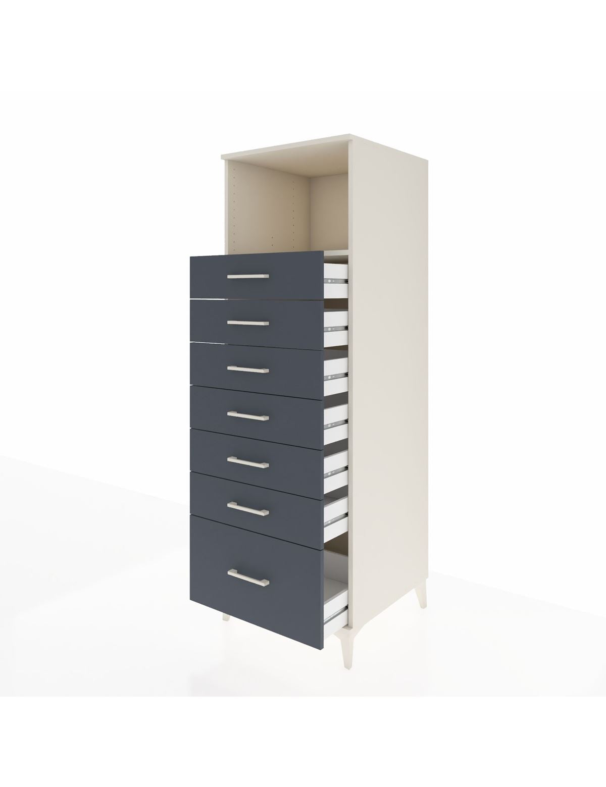 Kronos Dolap Tek Raflı 7 Çekmeceli 60x59x182 - S89M038V2C