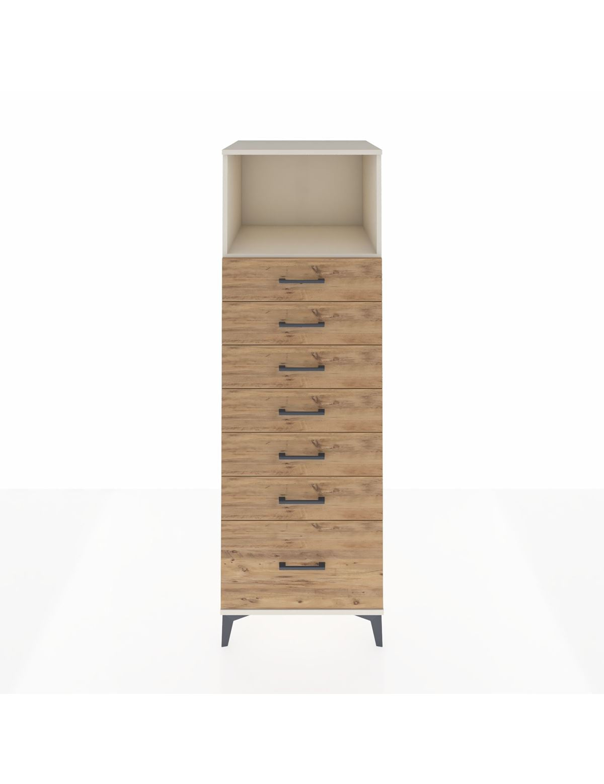 Kronos Dolap Tek Raflı 7 Çekmeceli 60x59x182 Aytaşı-Çam