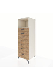 Kronos Dolap Tek Raflı 7 Çekmeceli 60x59x182 Aytaşı-Çam