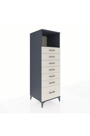 Kronos Dolap Tek Raflı 7 Çekmeceli 60x59x182 Antrasit-Aytaşı