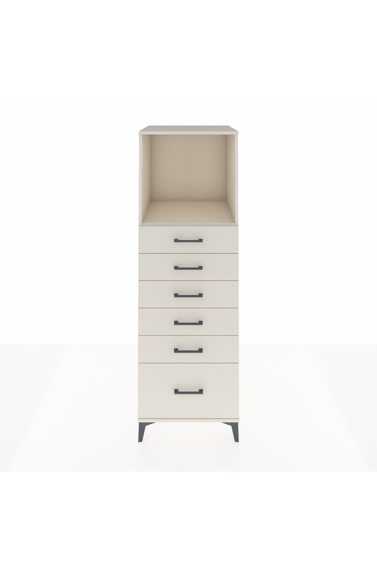 Kronos Dolap Tek Raflı 6 Çekmeceli 60x59x182 Aytaşı-Aytaşı