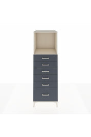 Kronos Dolap Tek Raflı 6 Çekmeceli 60x59x182 Aytaşı-Antrasit