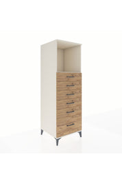 Kronos Dolap Tek Raflı 6 Çekmeceli 60x59x182 Aytaşı-Çam