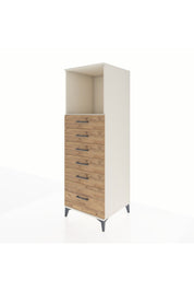 Kronos Dolap Tek Raflı 6 Çekmeceli 60x59x182 Aytaşı-Çam