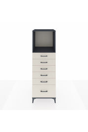 Kronos Dolap Tek Raflı 6 Çekmeceli 60x59x182 Antrasit-Aytaşı