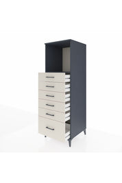 Kronos Dolap Tek Raflı 6 Çekmeceli 60x59x182 Antrasit-Aytaşı