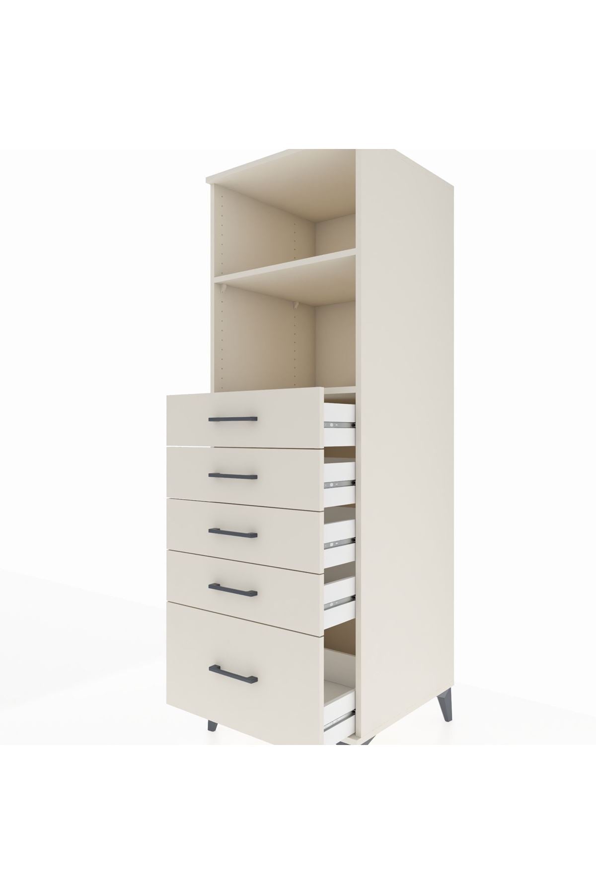 Kronos Dolap 2 Raflı 5 Çekmeceli 60x59x182 - S89M040V1C