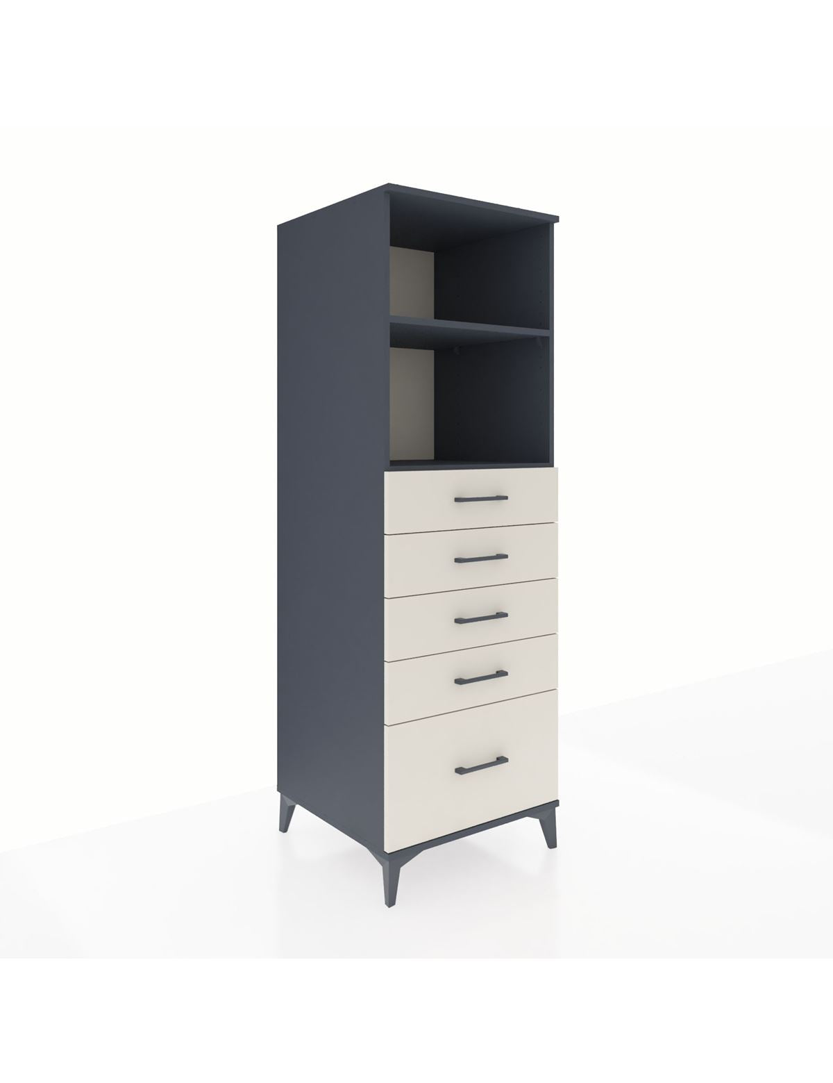 Kronos Dolap 2 Raflı 5 Çekmeceli 60x59x182 - S89M040V4C