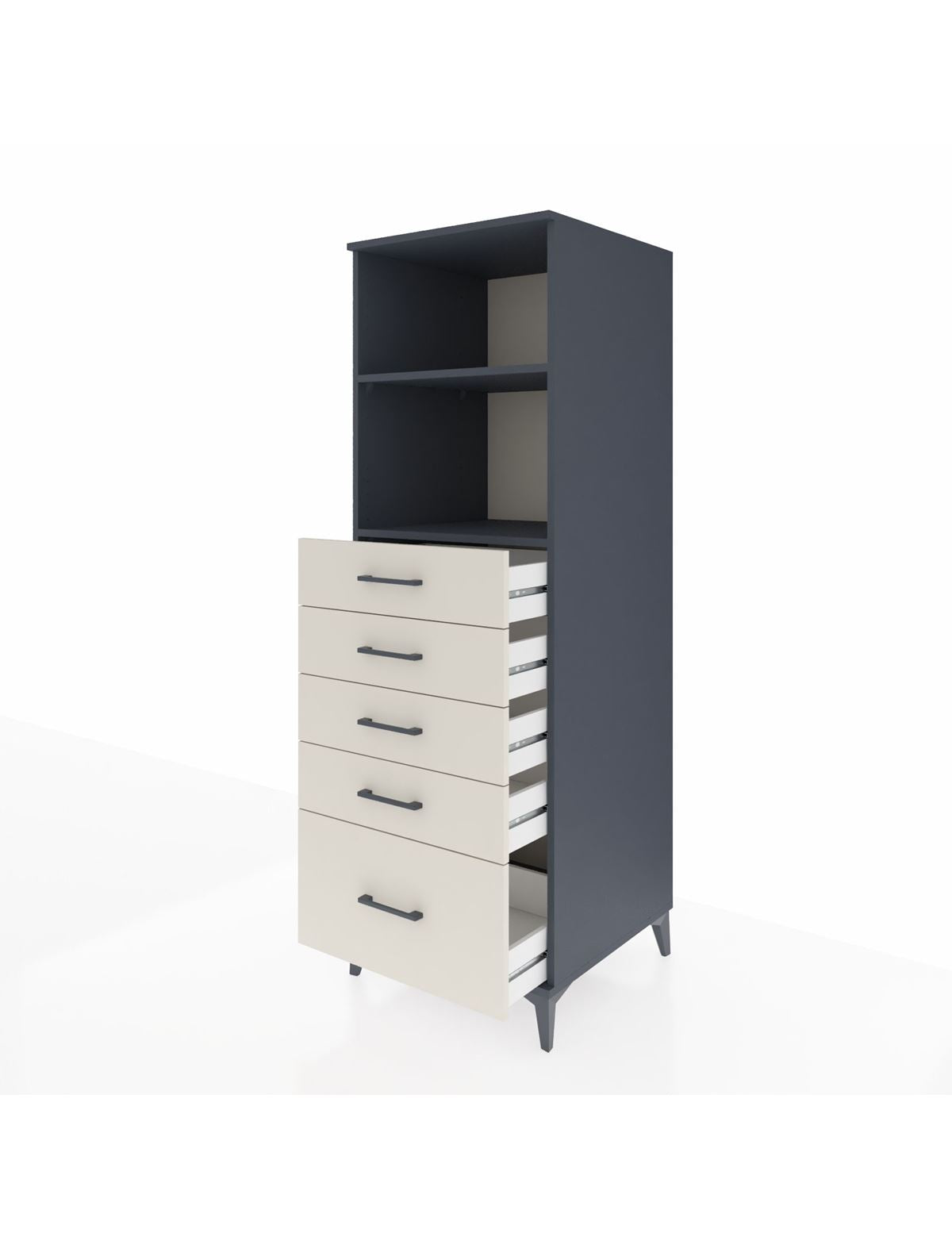 Kronos Dolap 2 Raflı 5 Çekmeceli 60x59x182 - S89M040V4C