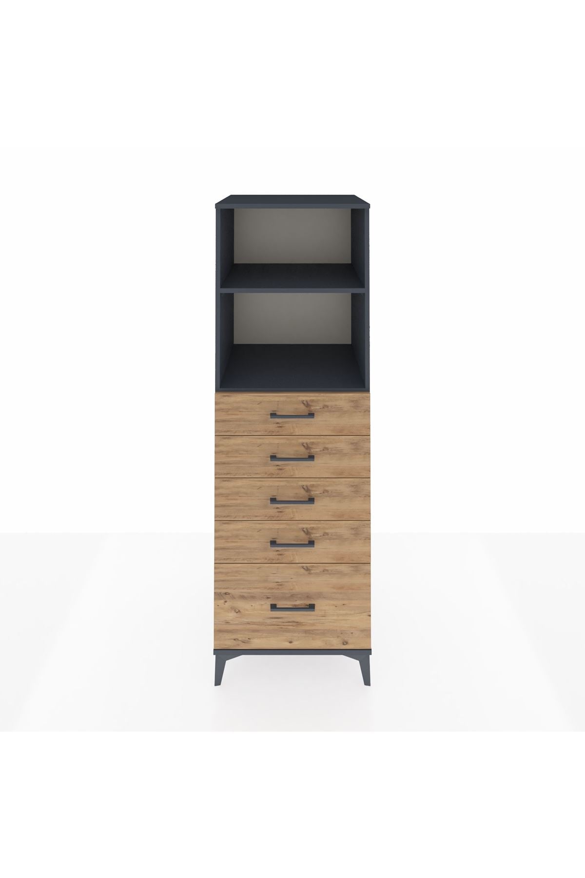 Kronos Dolap 2 Raflı 5 Çekmeceli 60x59x182 - S89M040V6C