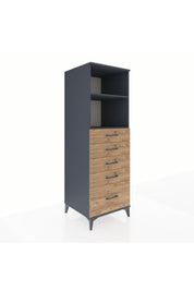 Kronos Dolap 2 Raflı 5 Çekmeceli 60x59x182 - S89M040V6C