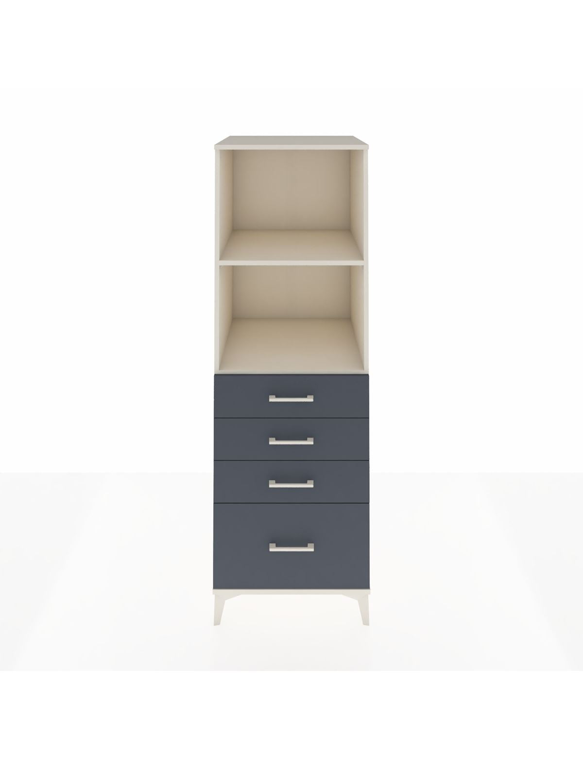 Kronos Dolap 2 Raflı 4 Çekmeceli 60x59x182 Aytaşı-Antrasit