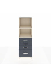 Kronos Dolap 2 Raflı 4 Çekmeceli 60x59x182 Aytaşı-Antrasit