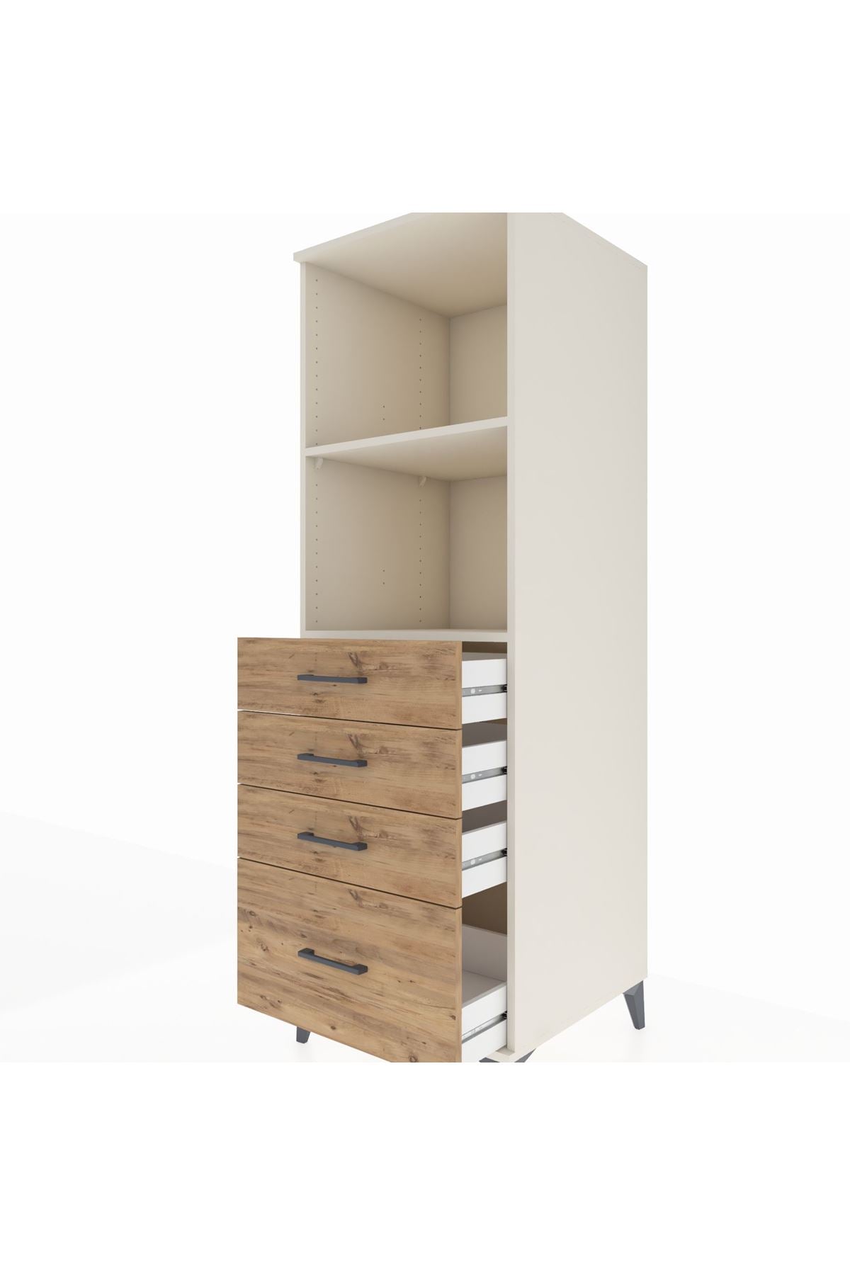 Kronos Dolap 2 Raflı 4 Çekmeceli 60x59x182 - S89M041V3C