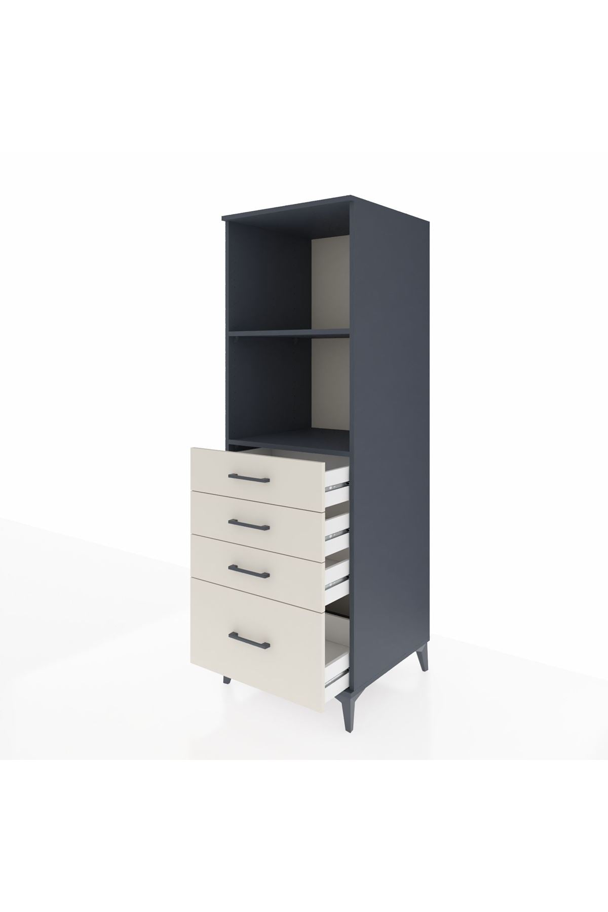 Kronos Dolap 2 Raflı 4 Çekmeceli 60x59x182 - S89M041V4C
