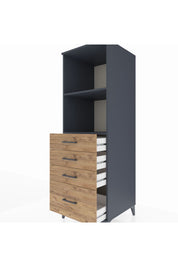 Kronos Dolap 2 Raflı 4 Çekmeceli 60x59x182 - S89M041V6C