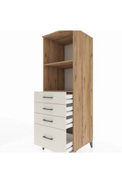 Kronos Dolap 2 Raflı 4 Çekmeceli 60x59x182 - S89M041V7C