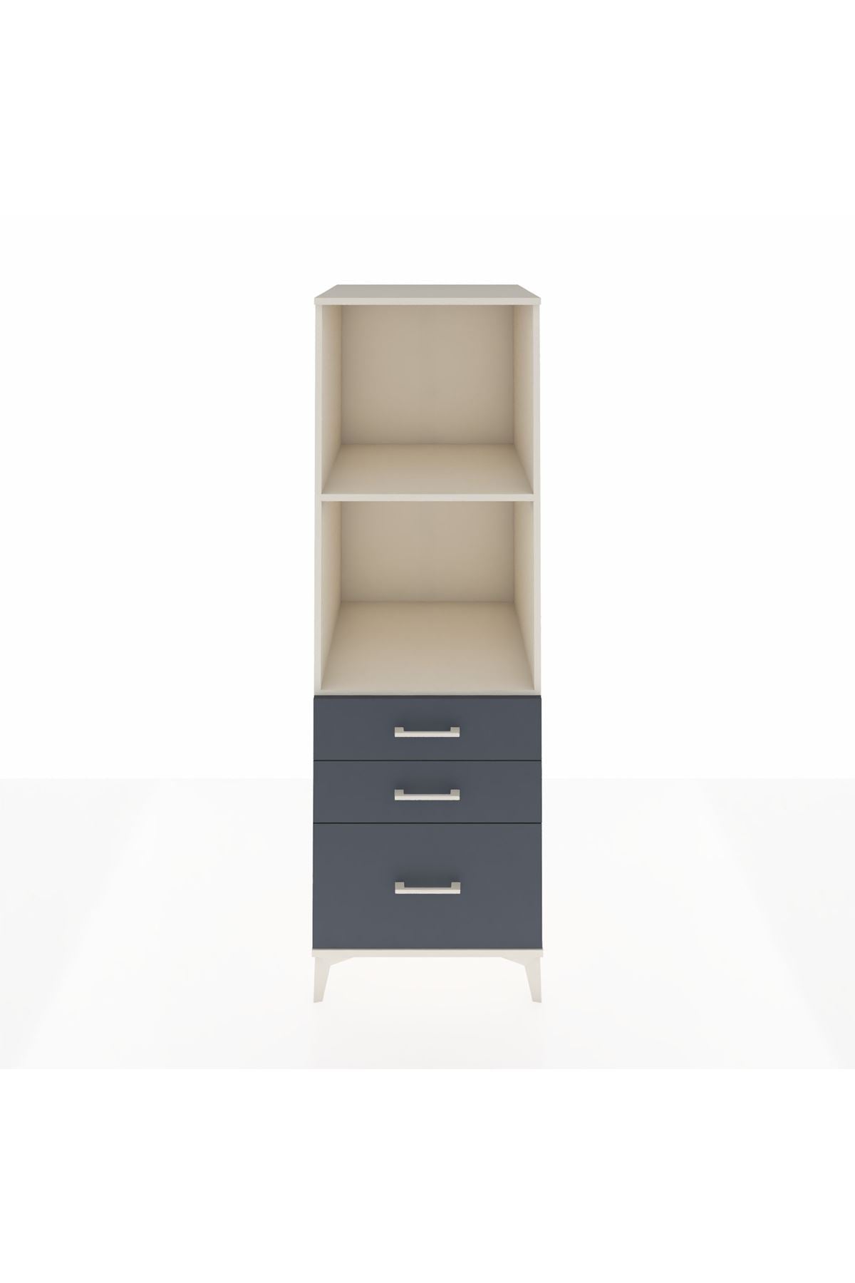 Kronos Dolap 2 Raflı 3 Çekmeceli 60x59x182 Aytaşı-Antrasit