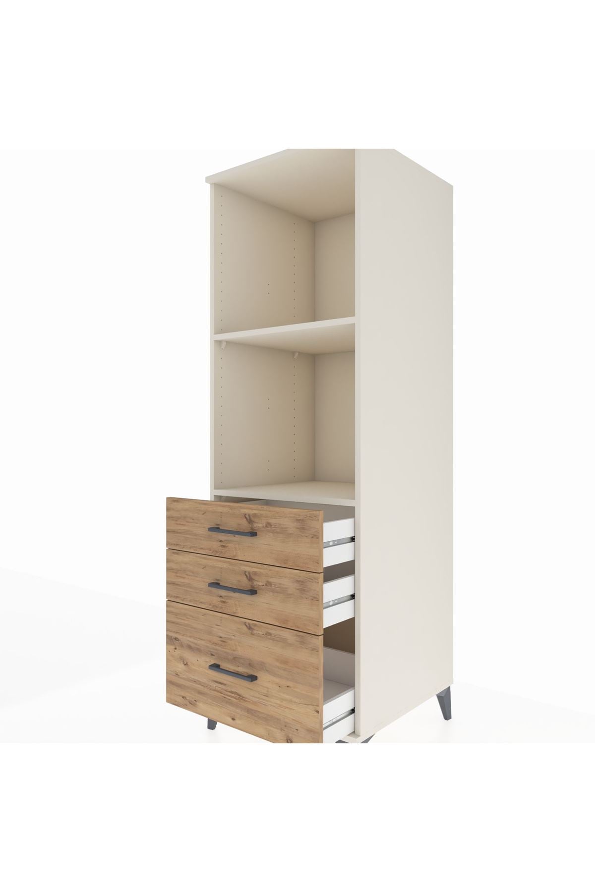 Kronos Dolap 2 Raflı 3 Çekmeceli 60x59x182 - S89M042V3C