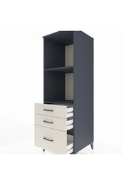 Kronos Dolap 2 Raflı 3 Çekmeceli 60x59x182 Antrasit-Aytaşı