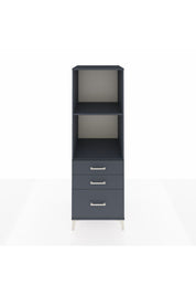 Kronos Dolap 2 Raflı 3 Çekmeceli 60x59x182 Antrasit-Antrasit