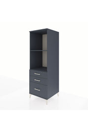 Kronos Dolap 2 Raflı 3 Çekmeceli 60x59x182 Antrasit-Antrasit