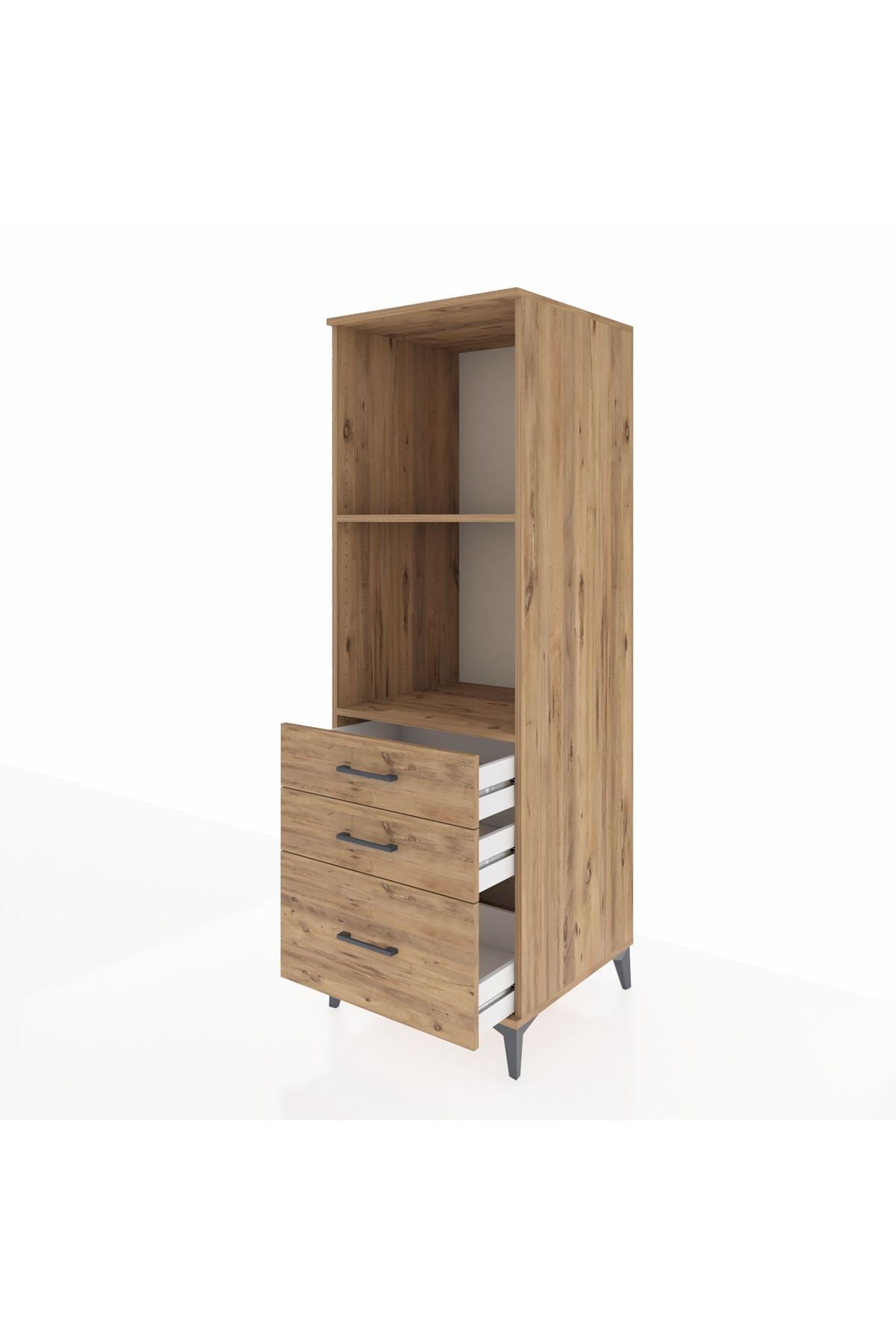 Kronos Dolap 2 Raflı 3 Çekmeceli 60x59x182 - S89M042V9C