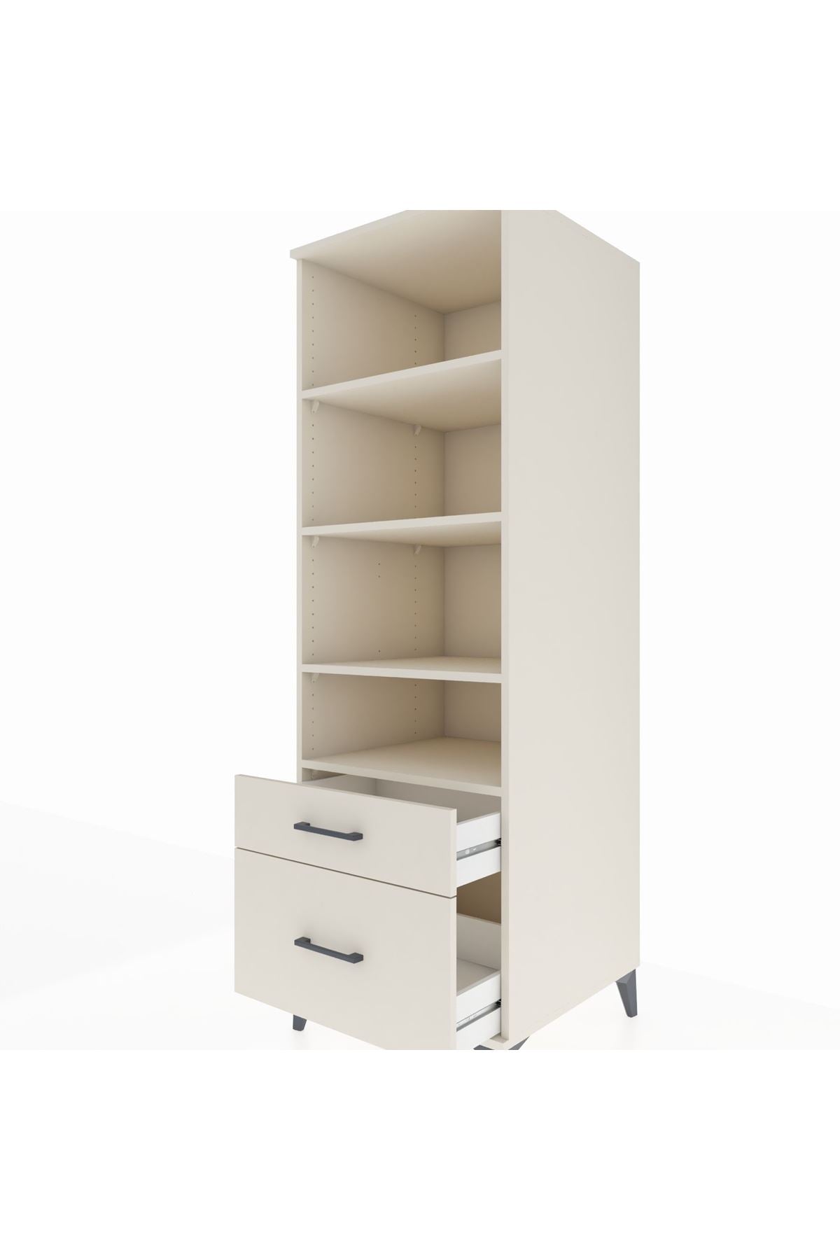 Kronos Dolap 4 Raflı 2 Çekmeceli 60x59x182 Aytaşı-Aytaşı