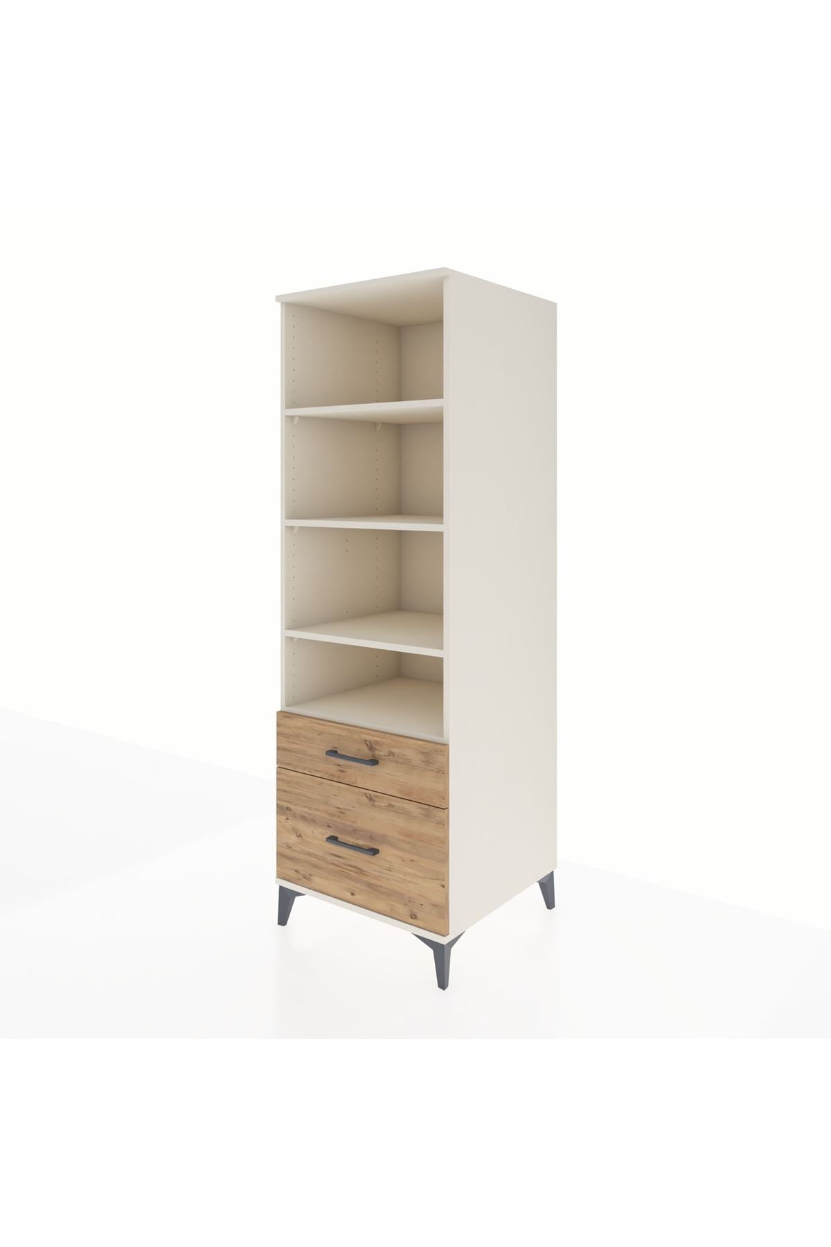 Kronos Dolap 4 Raflı 2 Çekmeceli 60x59x182 - S89M043V3C