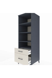 Kronos Dolap 4 Raflı 2 Çekmeceli 60x59x182 Antrasit-Aytaşı