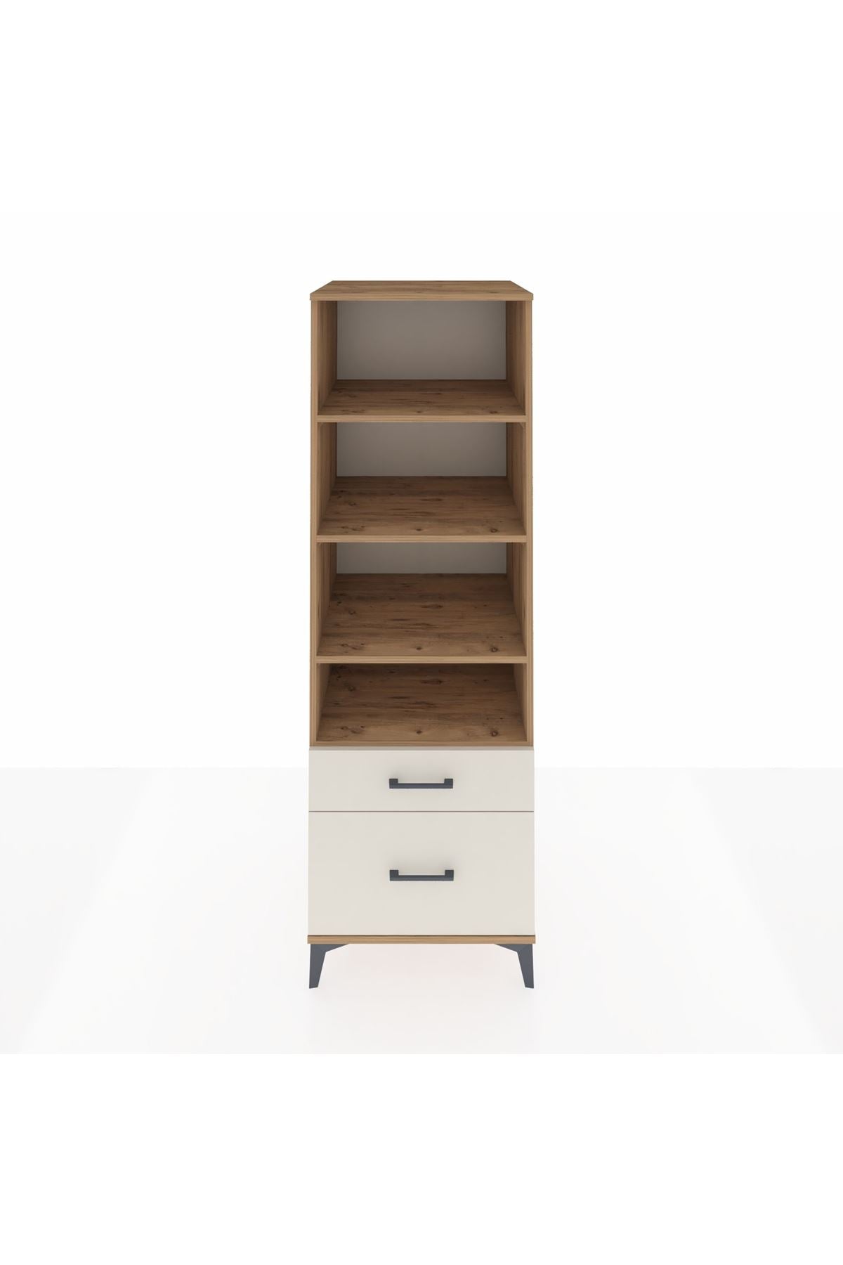 Kronos Dolap 4 Raflı 2 Çekmeceli 60x59x182 Çam-Aytaşı