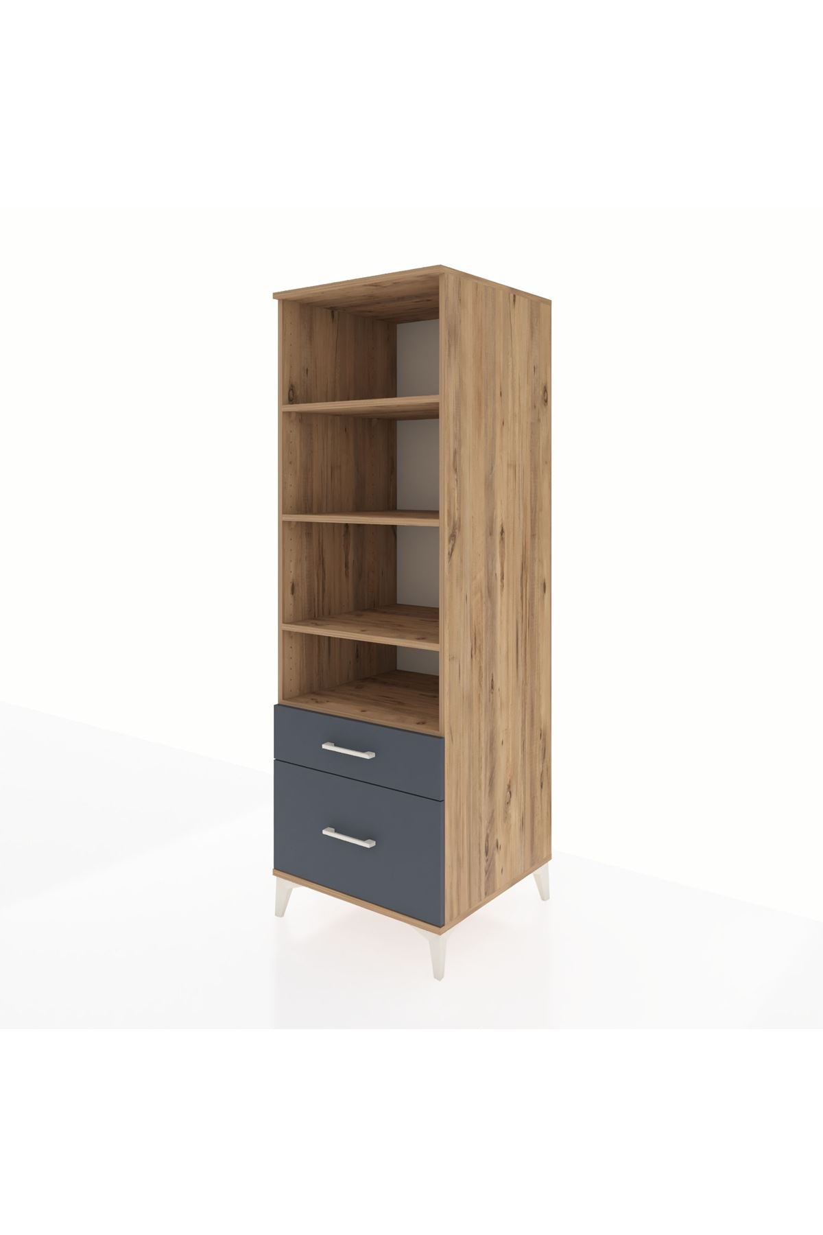 Kronos Dolap 4 Raflı 2 Çekmeceli 60x59x182 - S89M043V8C