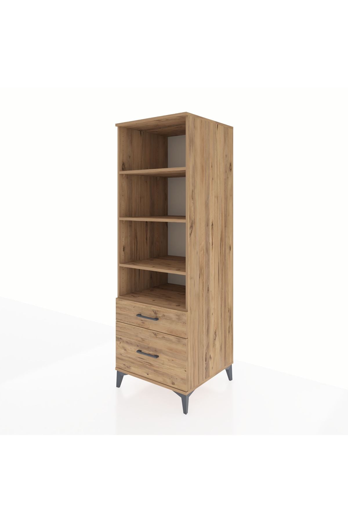 Kronos Dolap 4 Raflı 2 Çekmeceli 60x59x182 - S89M043V9C