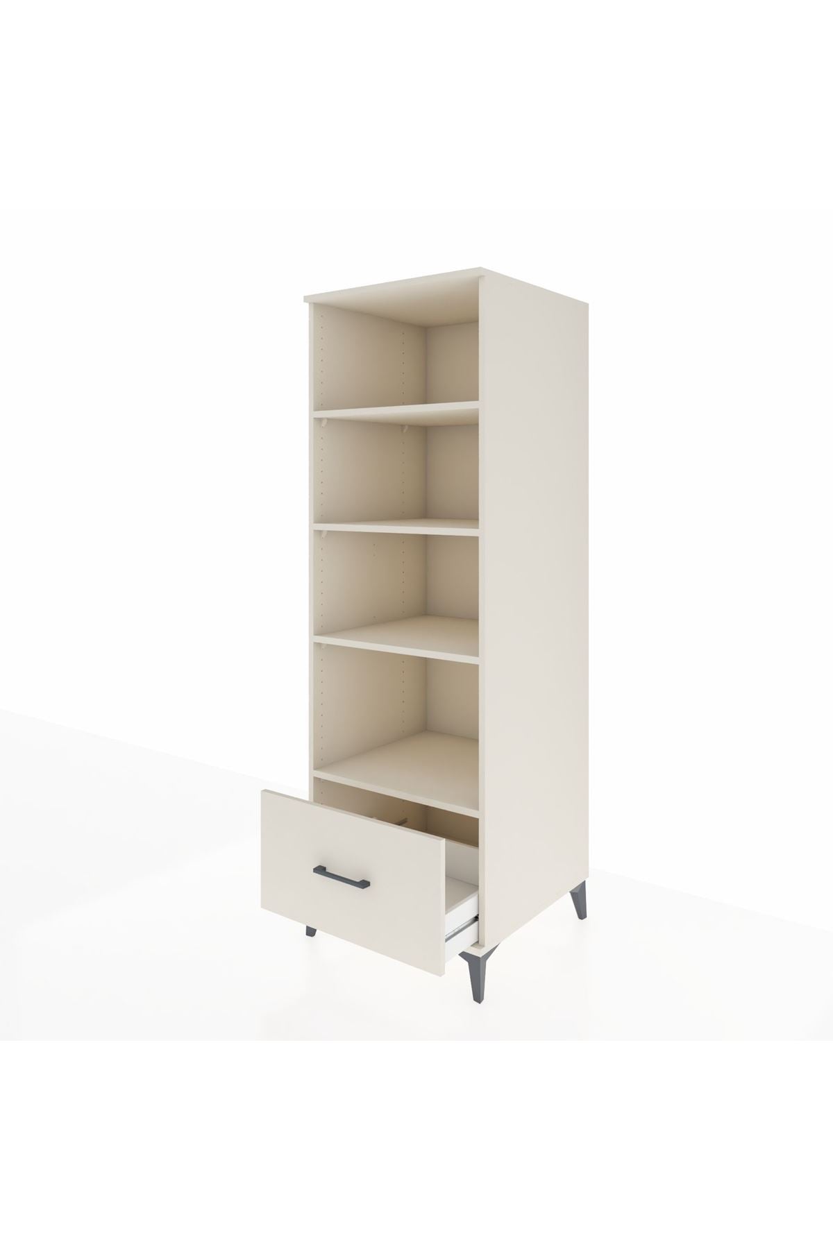 Kronos Dolap 4 Raflı Tek Çekmeceli 60x59x182 Aytaşı-Aytaşı