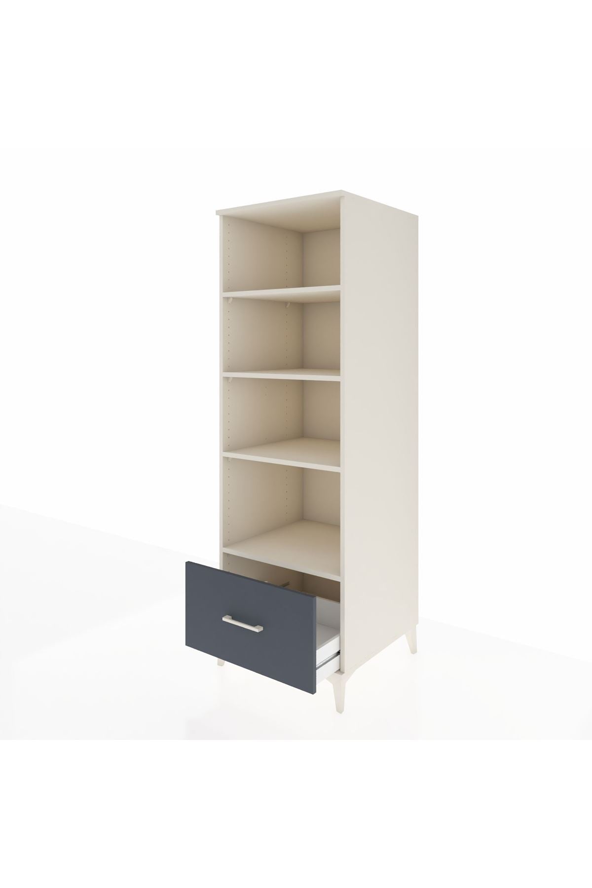 Kronos Dolap 4 Raflı Tek Çekmeceli 60x59x182 - S89M044V2C