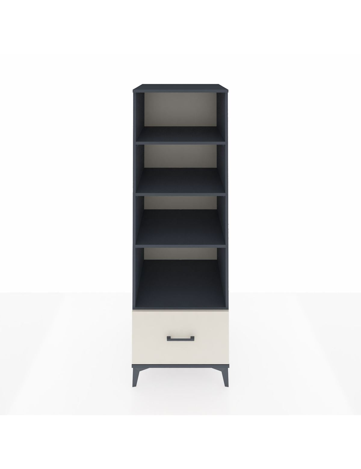 Kronos Dolap 4 Raflı Tek Çekmeceli 60x59x182 Antrasit-Aytaşı