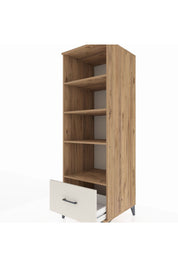 Kronos Dolap 4 Raflı Tek Çekmeceli 60x59x182 Çam-Aytaşı