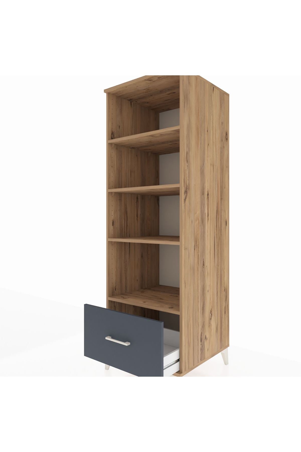 Kronos Dolap 4 Raflı Tek Çekmeceli 60x59x182 - S89M044V8C