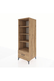 Kronos Dolap 4 Raflı Tek Çekmeceli 60x59x182 Çam-Çam