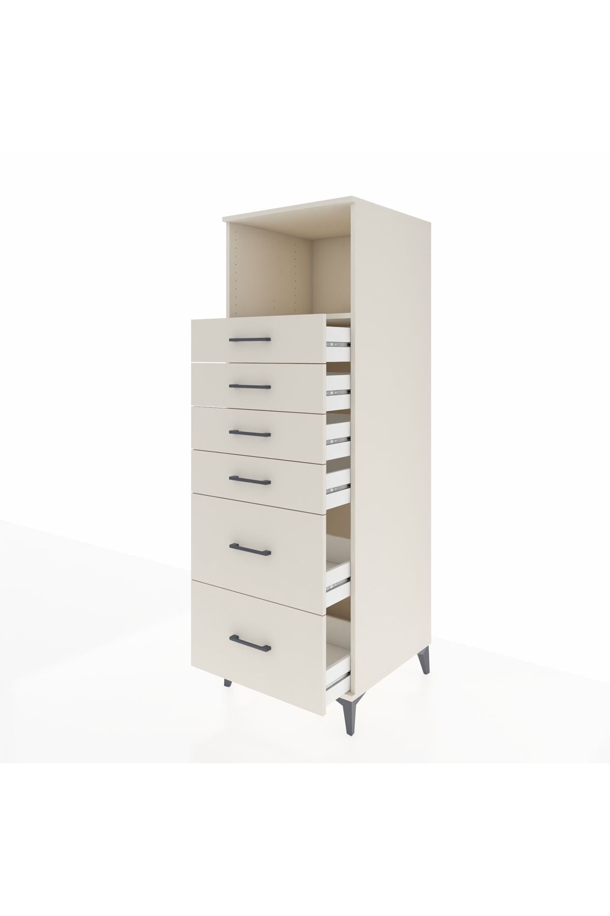 Kronos Dolap Tek Raflı 6 Çekmeceli 60x59x182 Aytaşı-Aytaşı