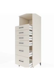 Kronos Dolap Tek Raflı 6 Çekmeceli 60x59x182 Aytaşı-Aytaşı