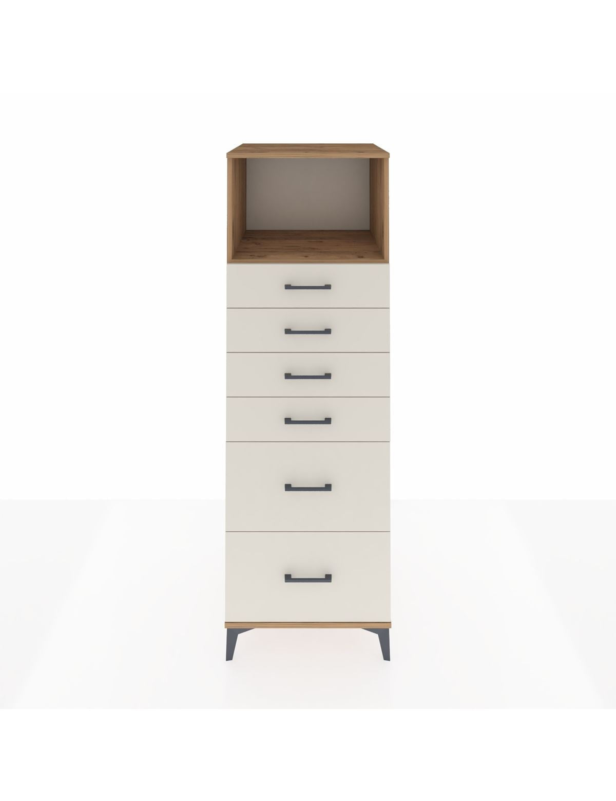 Kronos Dolap Tek Raflı 6 Çekmeceli 60x59x182 Çam-Aytaşı