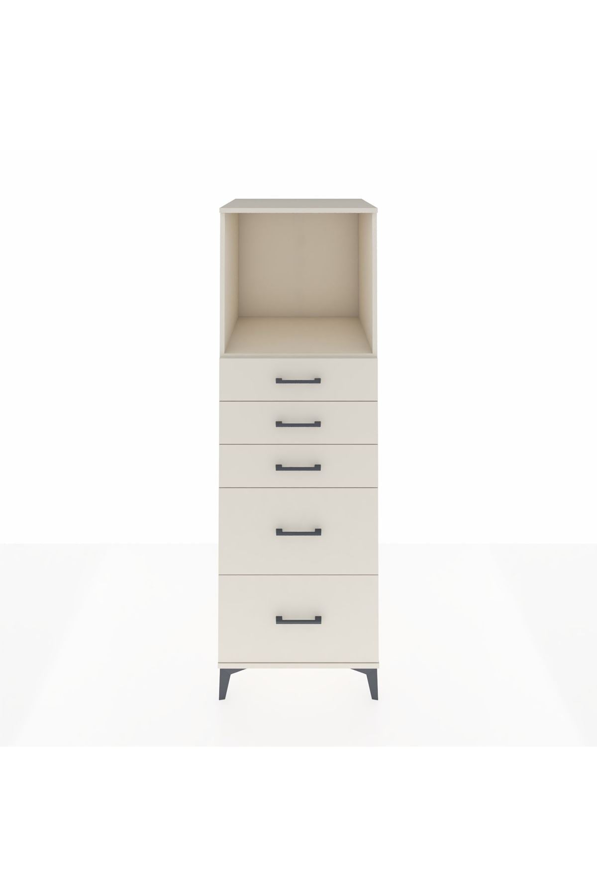 Kronos Dolap Tek Raflı 5 Çekmeceli 60x59x182 Aytaşı-Aytaşı