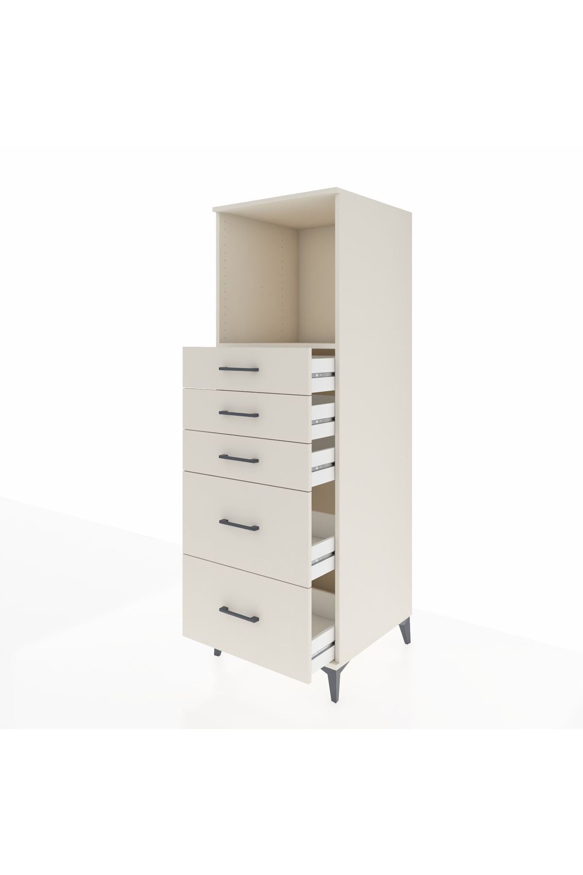 Kronos Dolap Tek Raflı 5 Çekmeceli 60x59x182 Aytaşı-Aytaşı