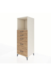 Kronos Dolap Tek Raflı 5 Çekmeceli 60x59x182 Aytaşı-Çam