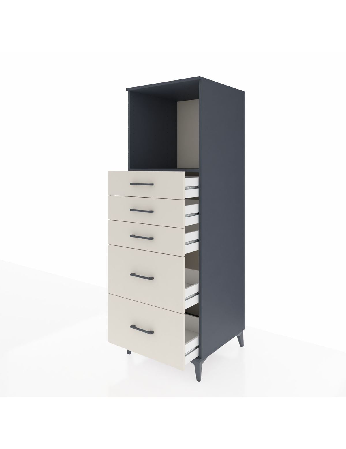 Kronos Dolap Tek Raflı 5 Çekmeceli 60x59x182 - S89M046V4C